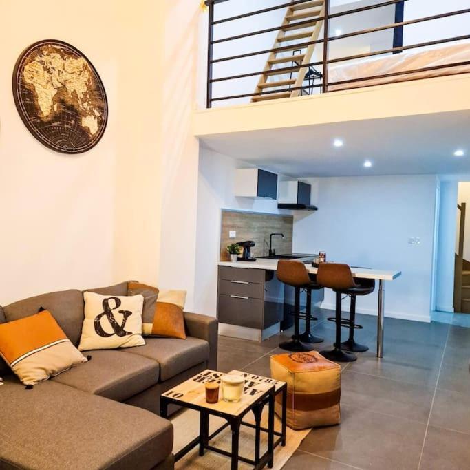 Appartement Grand Loft Avec Terrasse Privee à Saint-Etienne  Extérieur photo